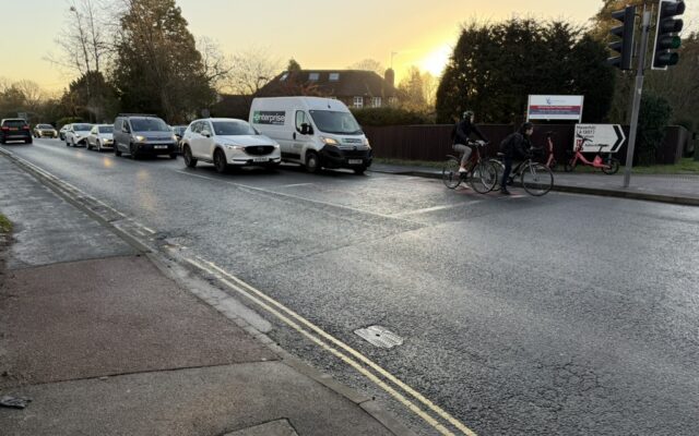 Pedestrian Crossing on Hills and Long Road junction